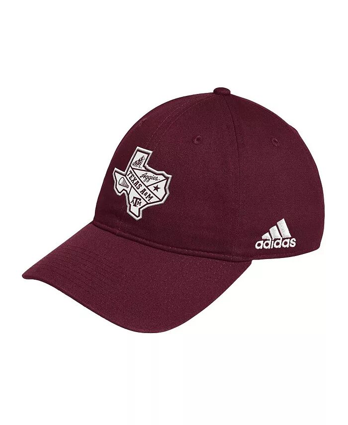 

Мужская темно-бордовая регулируемая шляпа Texas A M Aggies State с напуском Adidas, красный