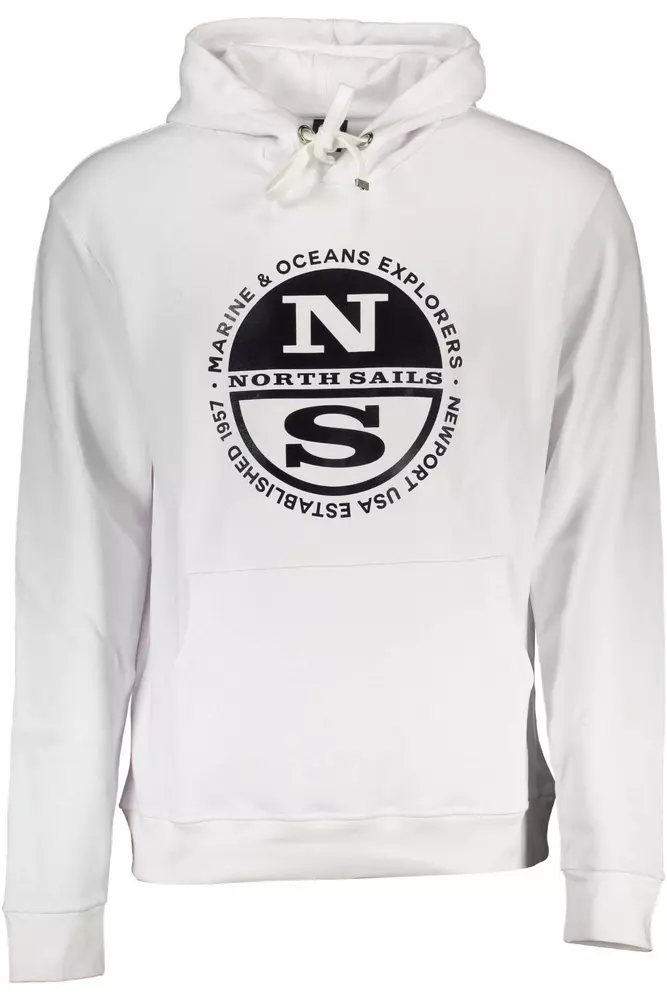 

Белый хлопковый мужской свитер North Sails