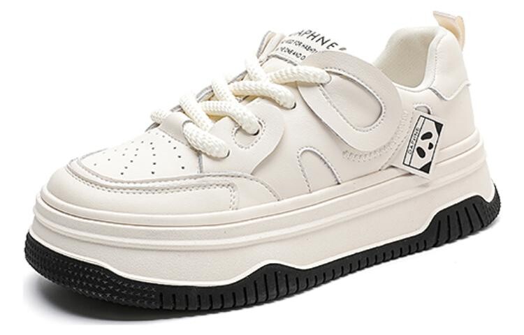 

Кеды DAPHNE Skateboard Shoes Women's Low-Top, бежевый/черный