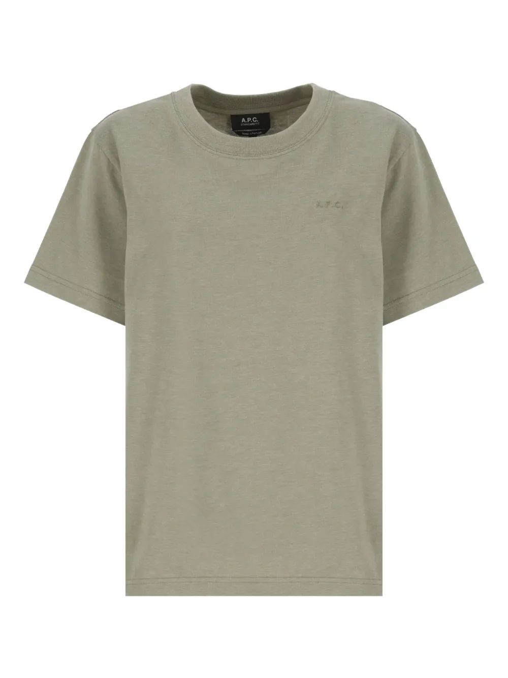 

Футболка с вышитым логотипом A.P.C., зеленый