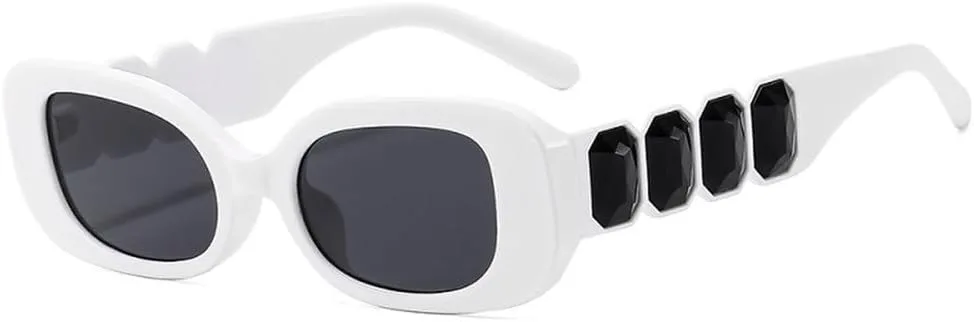 

Модные овальные солнцезащитные очки для женщин и мужчин, градиентные линзы, оправа с бриллиантовой отделкой, винтажный стиль, защита от УФ-излучения UV400 TYUVIVO, C2