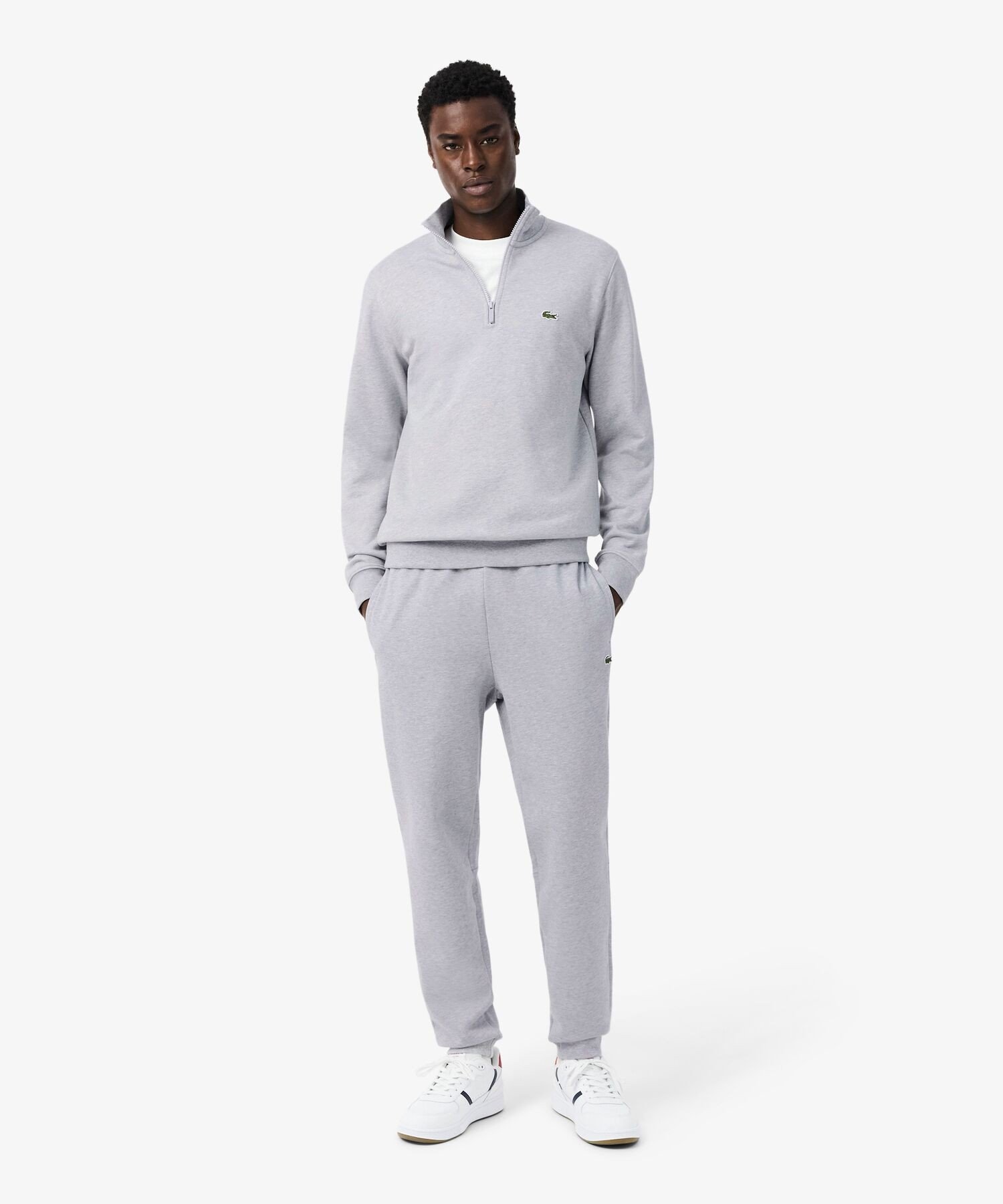 Основные зауженные спортивные штаны LACOSTE, Gray