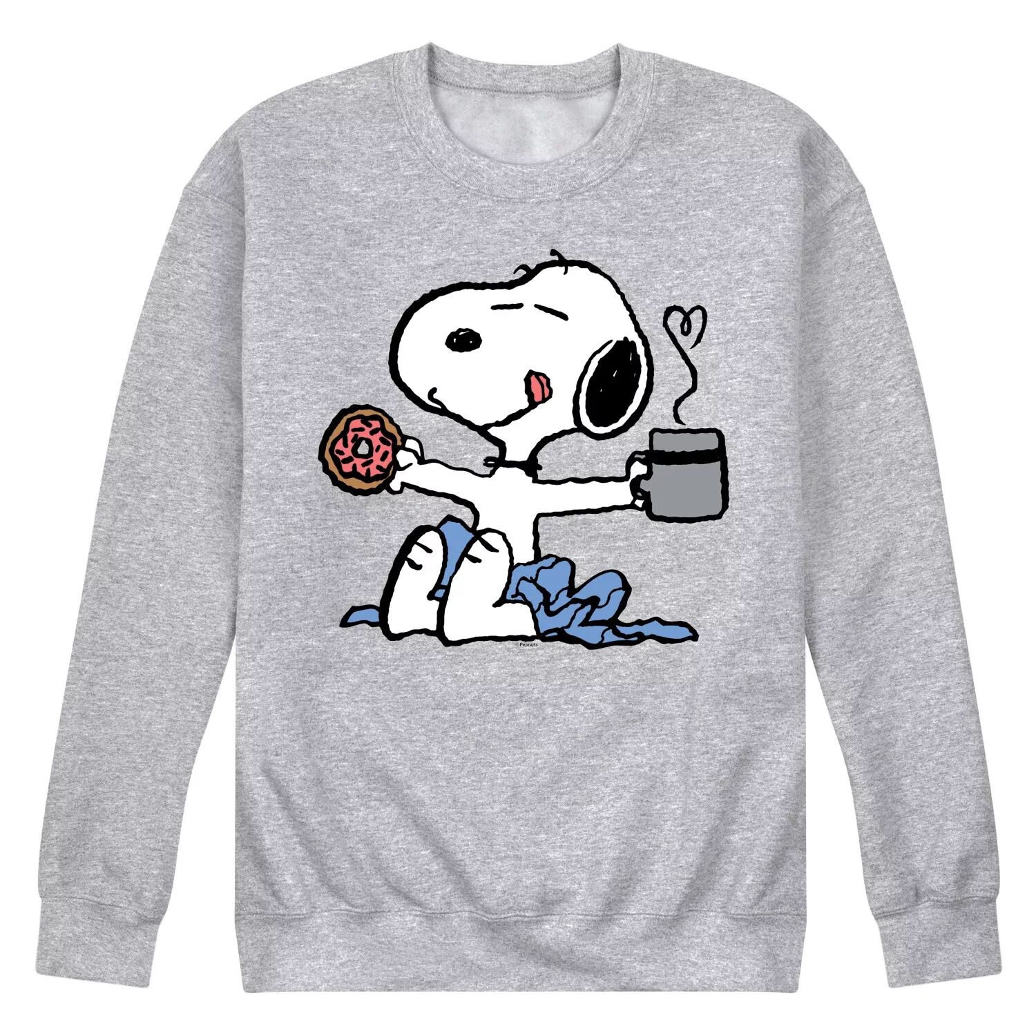 

Мужской свитшот с рисунком Peanuts Snoopy Donut Coffee Licensed Character