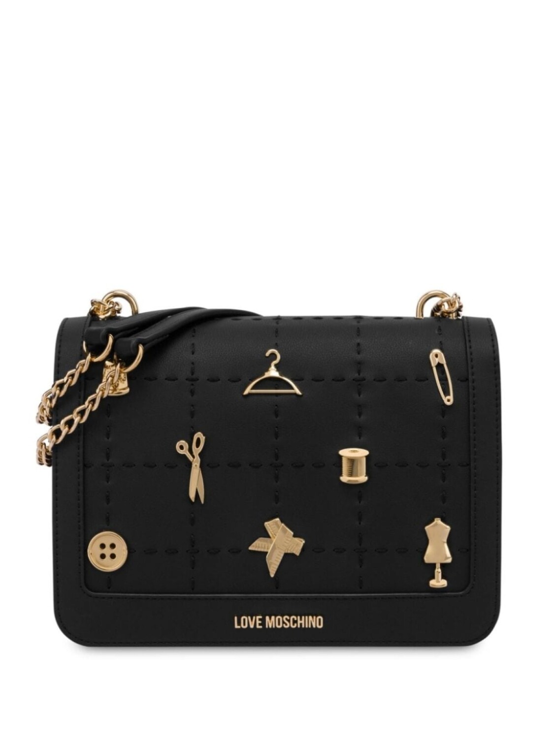 

Love Moschino декорированная сумка из искусственной кожи, черный