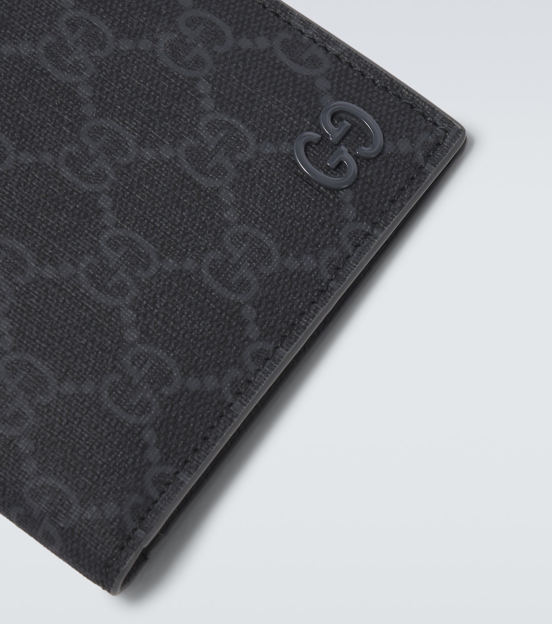 GG Canvas кошелек-книжка Gucci, Black/Steel/Steel — фото 4
