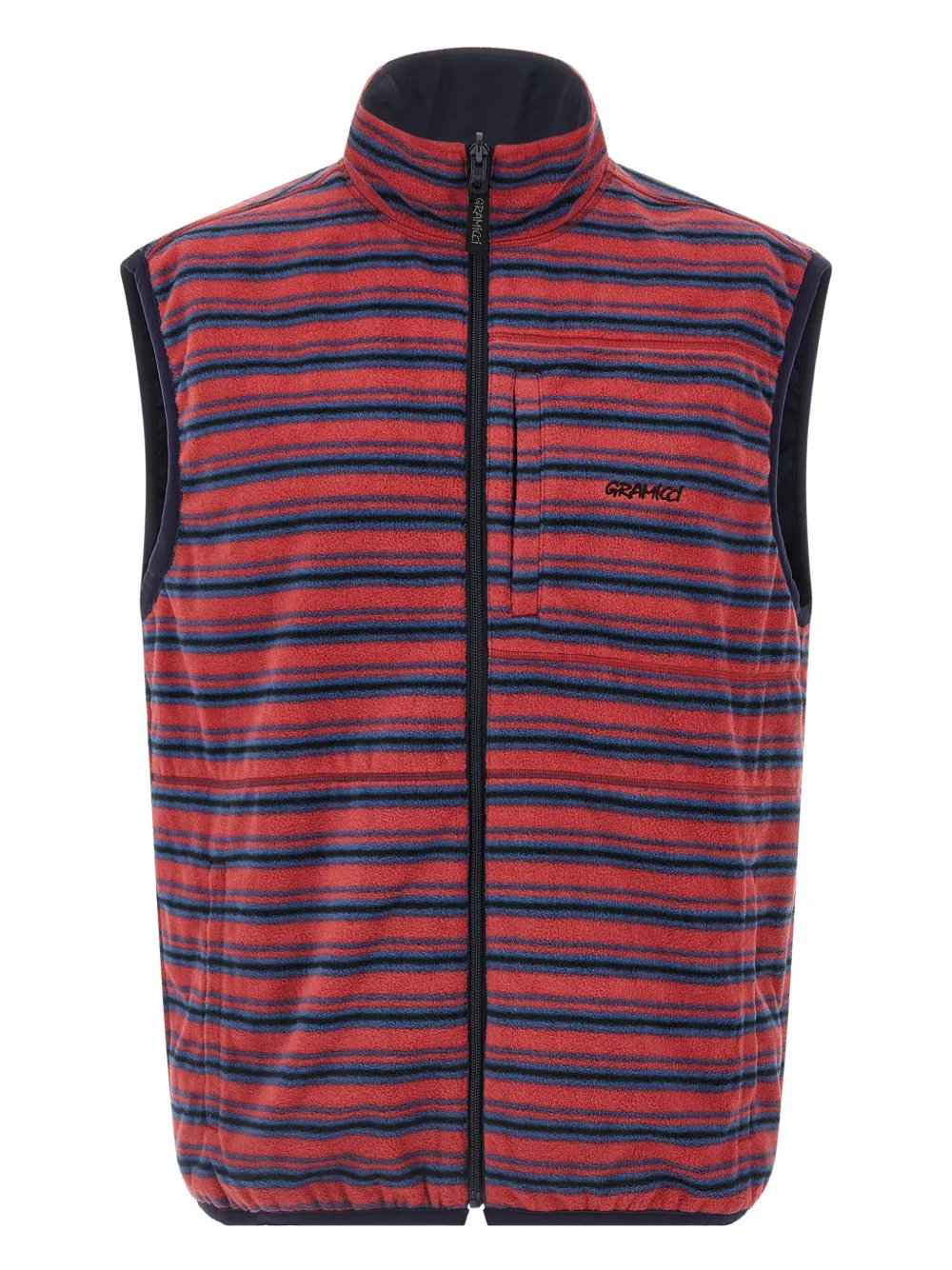 

Двусторонний жилет из полосатого флиса Gramicci, синий