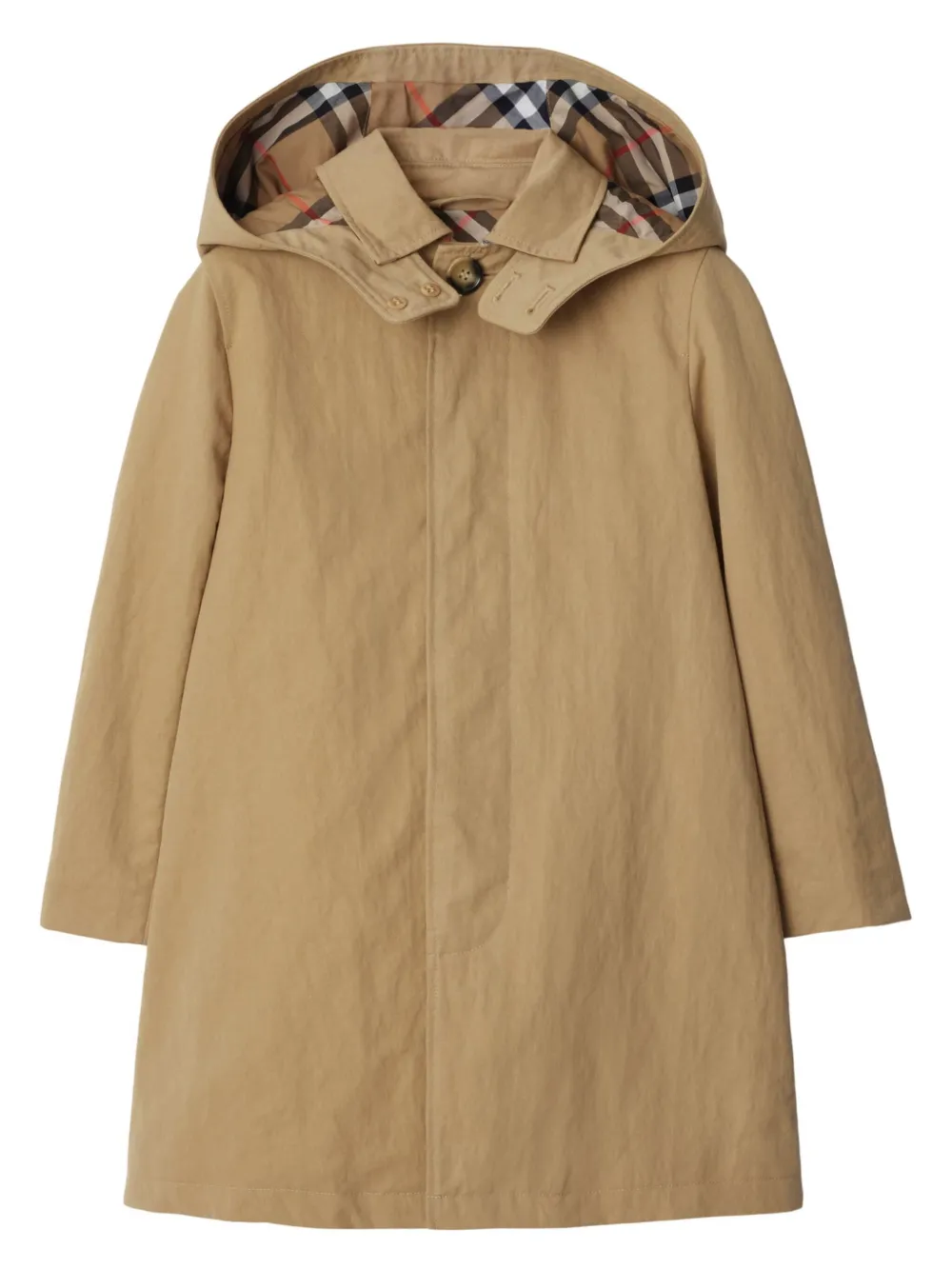 

Однобортное пальто BURBERRY KIDS, нейтральный