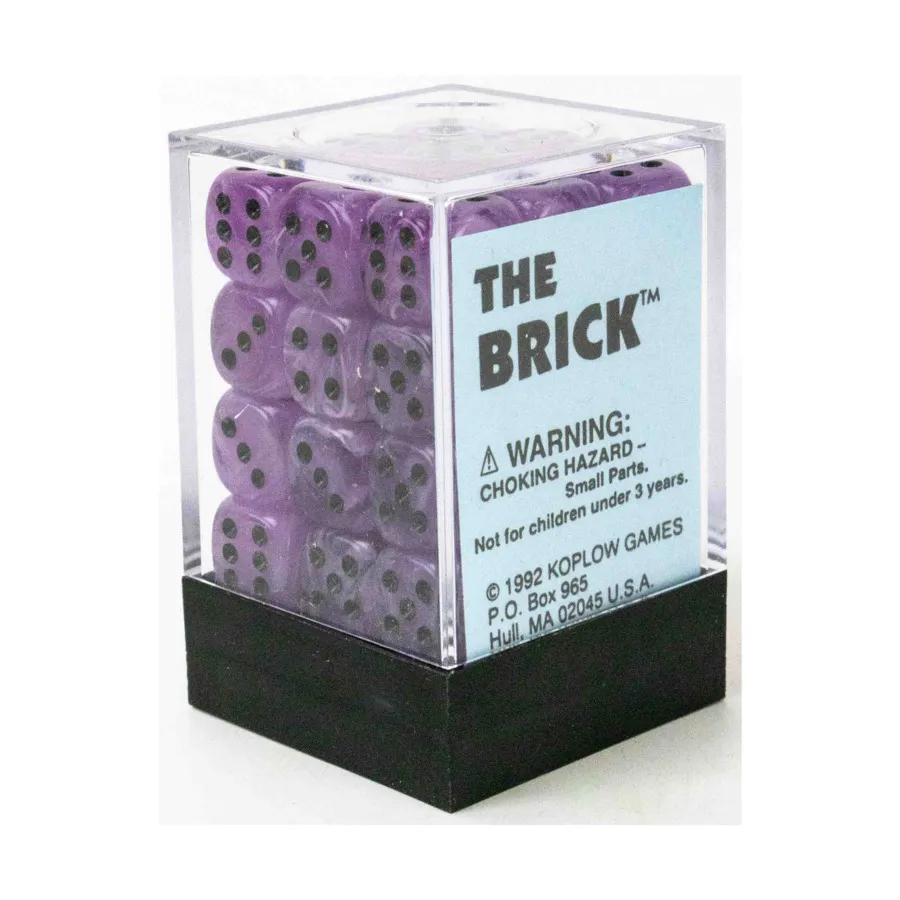 

Brick, The - d6 Swirl Ice Purple с черным (36), Dice - Opaque (Koplow)