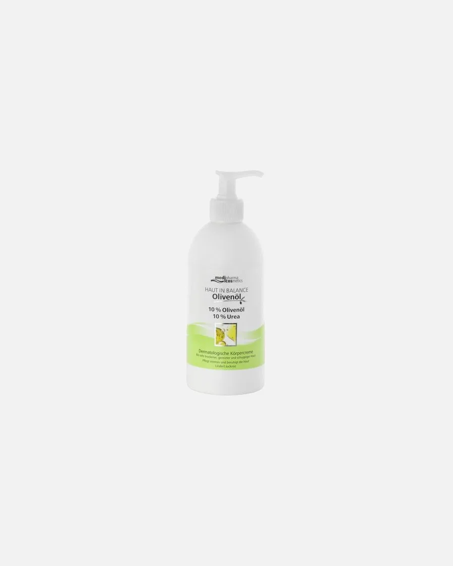 Крем для тела Medipharma Cosmetics Skin in Balance с оливковым маслом, дерматологический крем для тела 10%. Medipharma Cosmetics, 500 мл