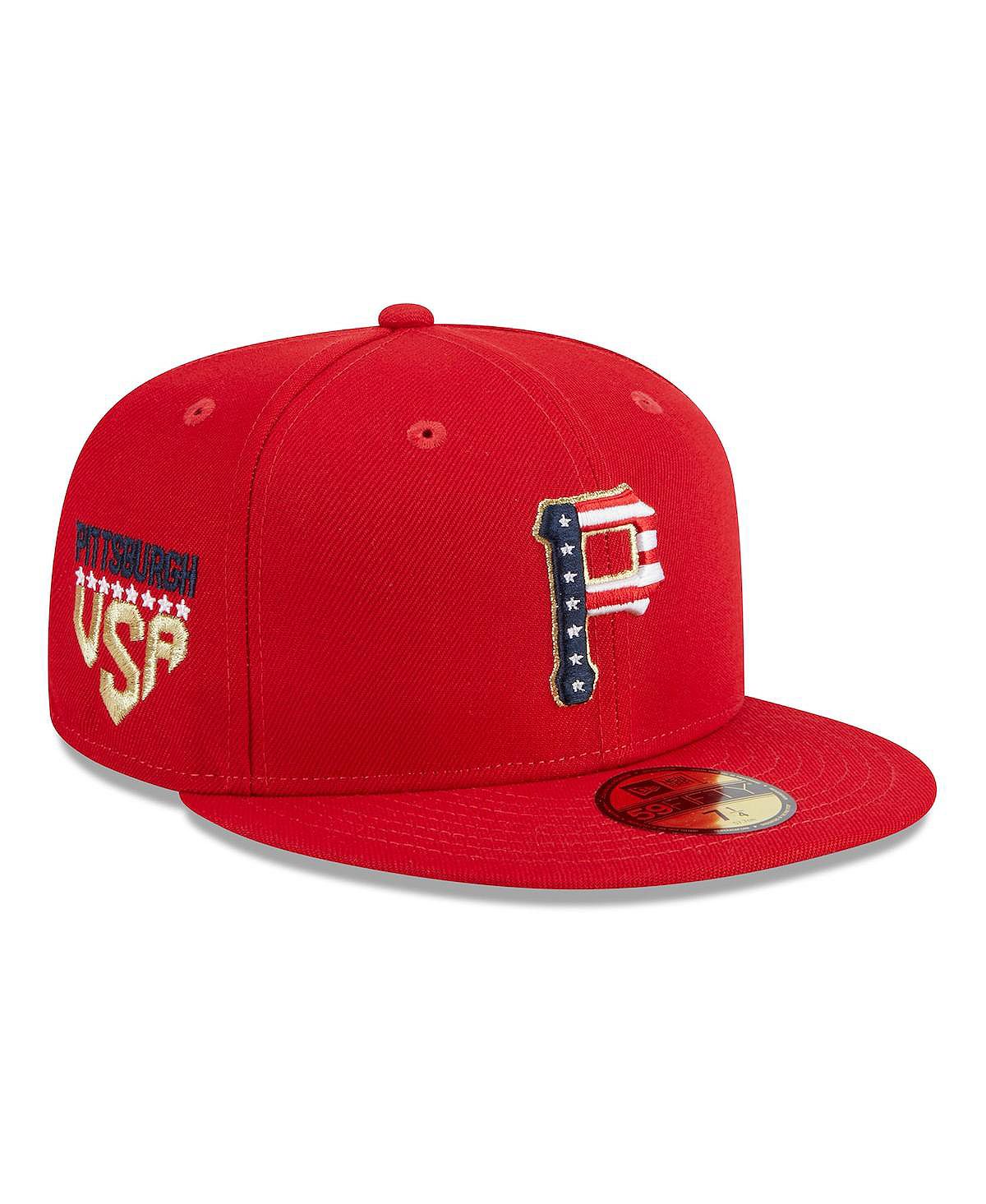 

Мужская красная шляпа Pittsburgh Pirates 4 июля 2023 г. 59FIFTY Облегающая шляпа New Era