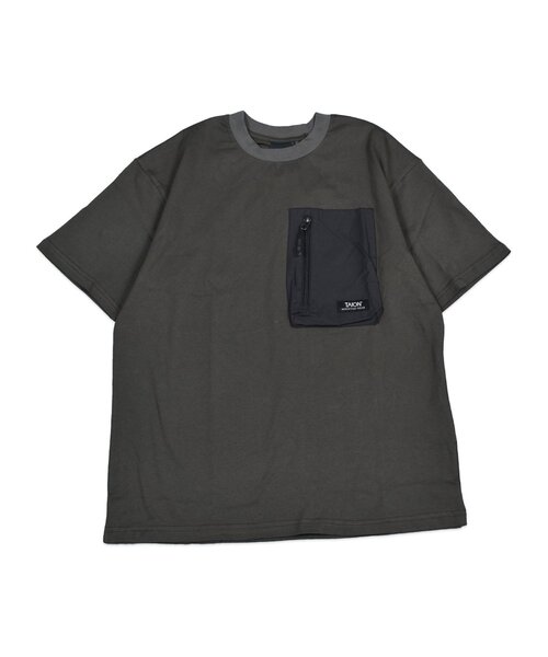 

Футболка с круглым вырезом и нагрудным карманом TAION, оливковый