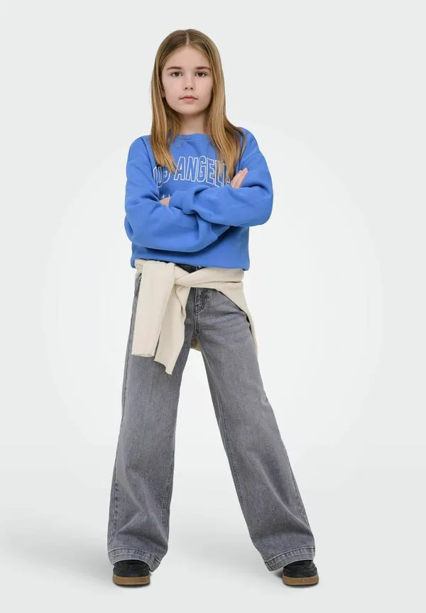 Расклешенные джинсы mit weitem bein kognew mittlere taille Only Girls, Light Grey Denim