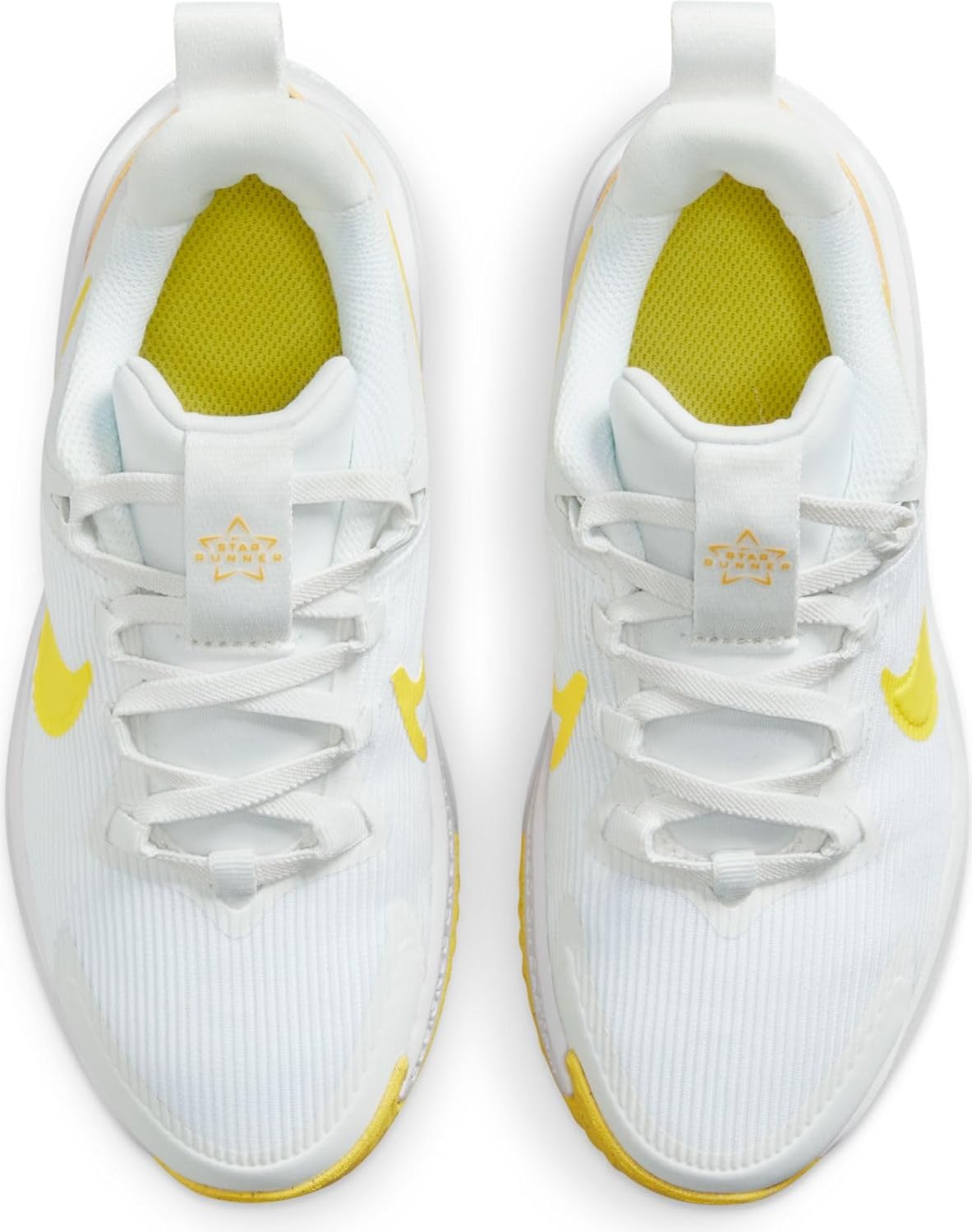 Детские кроссовки Nike Star Runner Unisex-Child 4 Nn (Gs), белый/желтый — фото 3