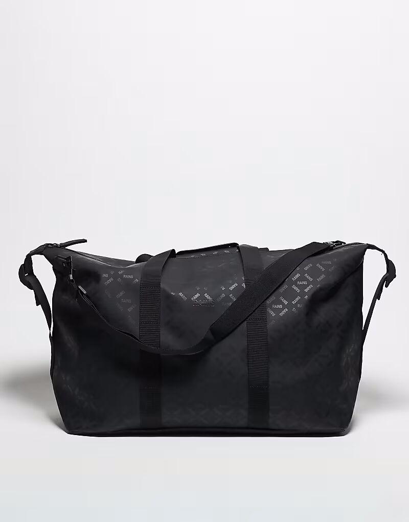 

Дорожная сумка Rains Hilo 36 л с логотипом в тон черного цвета