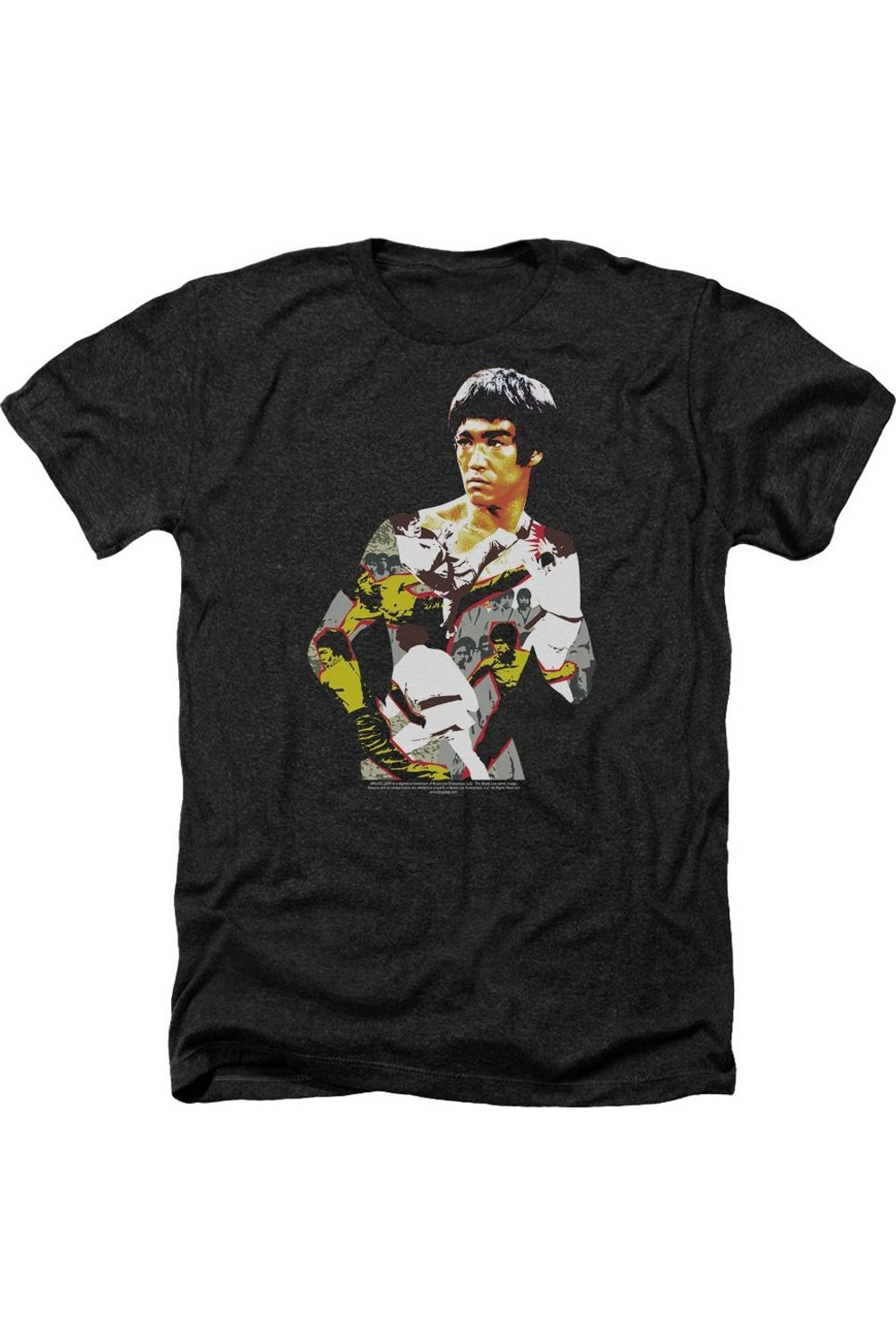 

Футболка Bruce Lee Body Of Action для взрослых Heather Gildan, черный