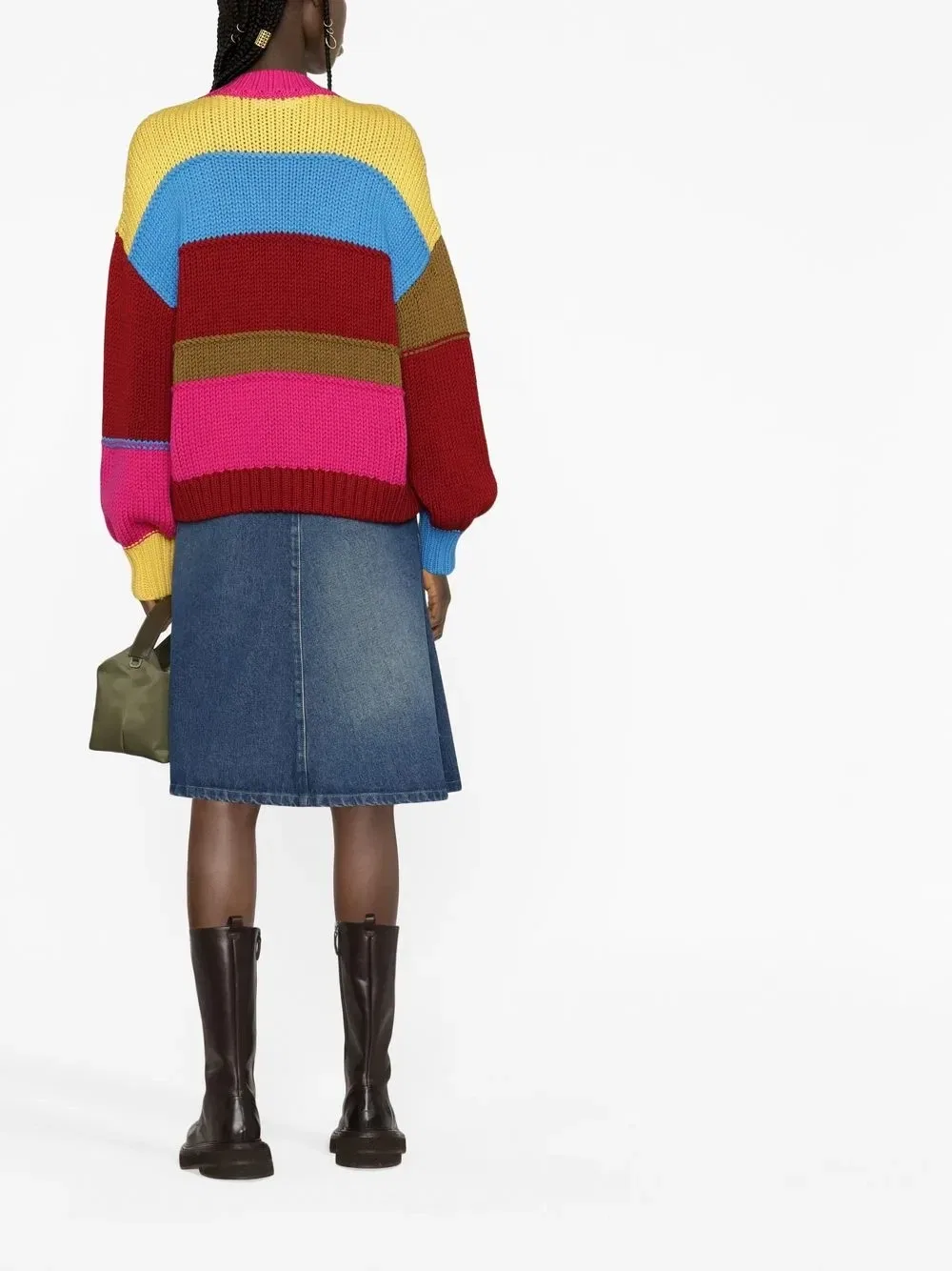Джемпер вязки интарсия Dsquared2, розовый — фото 4