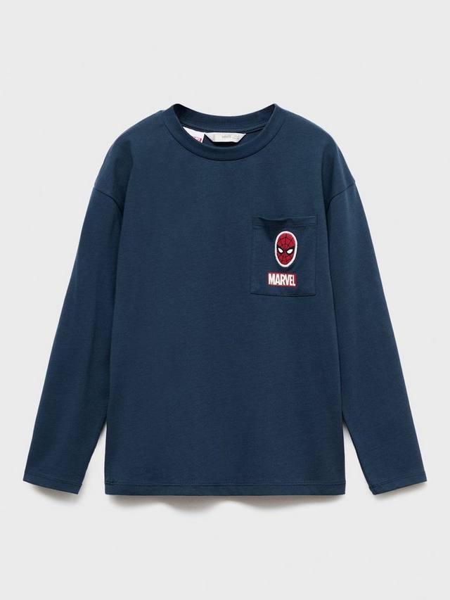 

Детская футболка Marvel Spider-Man с длинными рукавами Mango, Navy