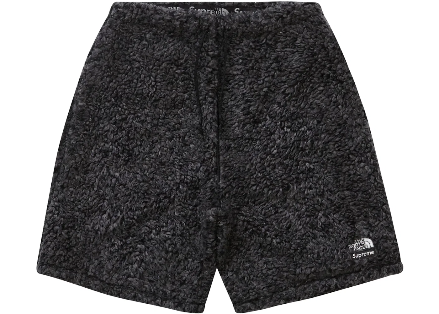 Мужские шорты из высокого флиса Supreme The North Face High Pile Fleece Short, Black