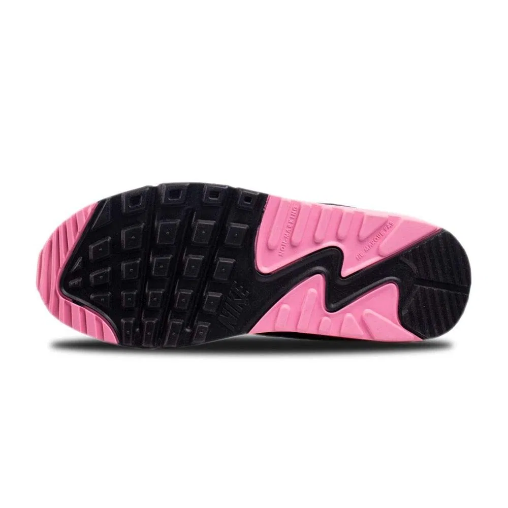 Детские кроссовки для мальчиков с амортизацией NIKE Air Max 90 LTR NIKE, Gris Humo Claro White Pink Plata Metalizado — фото 2