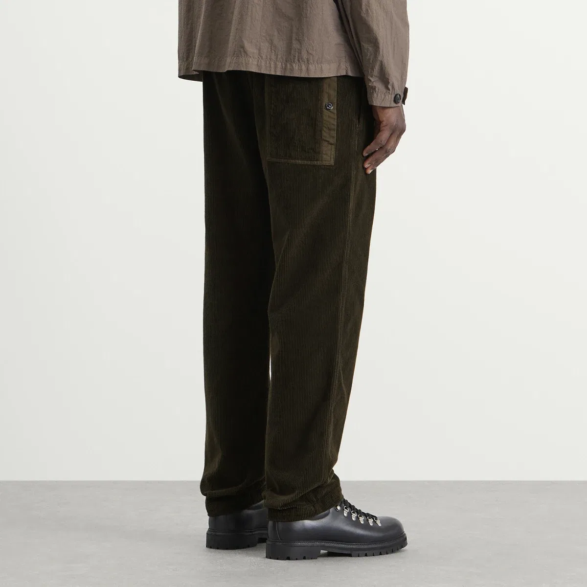 Брюки из органического хлопка с вельветовой текстурой Stone Island, Charcoal — фото 3