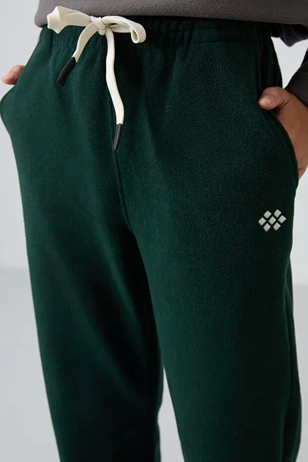 Детские спортивные штаны для мальчиков с вышивкой Tommy Life, Pine Green — фото 4