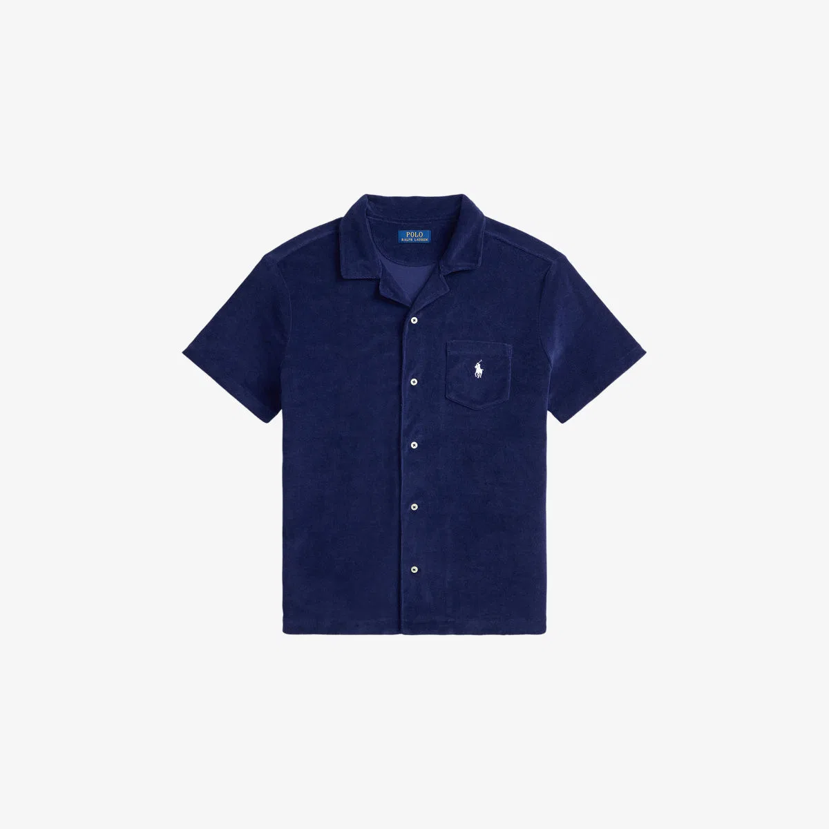 Рубашка из хлопковой смеси с махровой текстурой и вышитым логотипом Polo Ralph Lauren