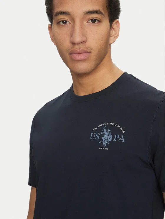Футболка regular fit U.S. Polo Assn., темно-синий — фото 4