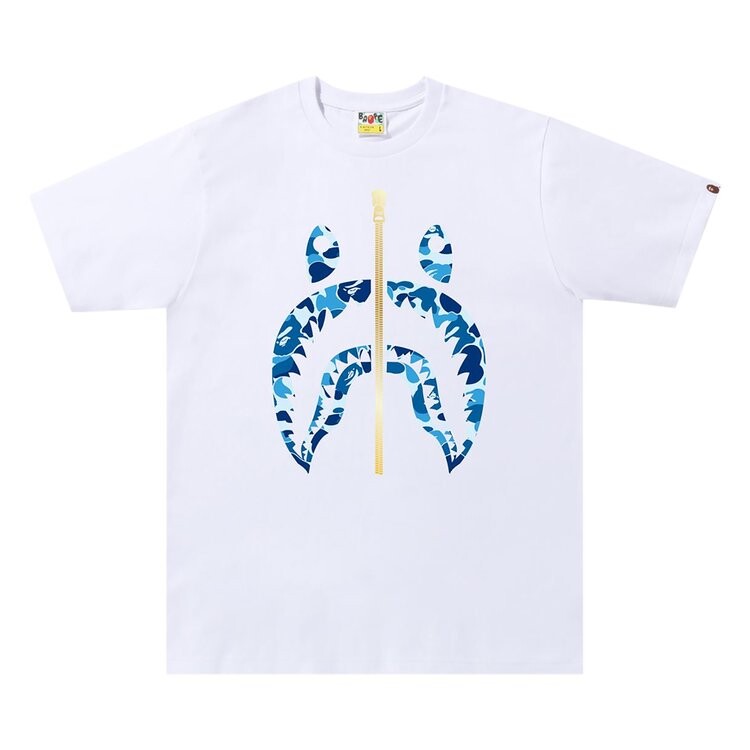 

Футболка BAPE ABC Camo Shark Tee 'White/Blue', белый