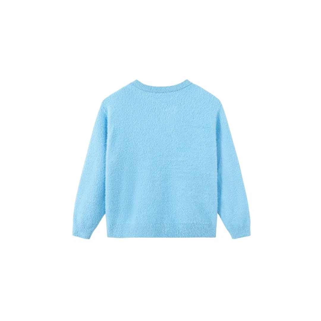 Детский свитшот с круглым вырезом, утепленный, PUMA, Lake Blue — фото 3