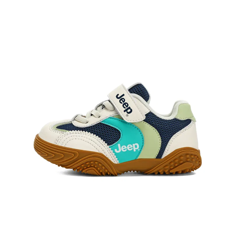Детские кроссовки с амортизацией Jeep Explorer 2.0 Cushioning Breathable Low top, Beige White Blue