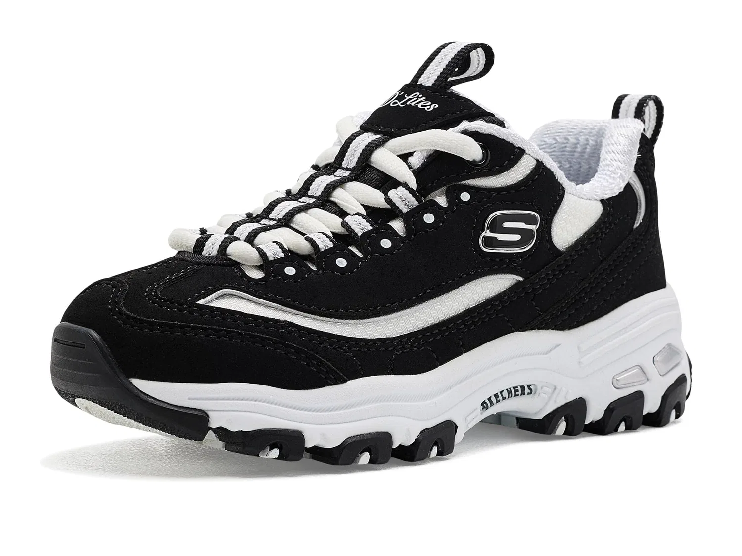 Кроссовки D'Lites 304155L (для маленьких и больших детей) Skechers Kids, Black/White — фото 2