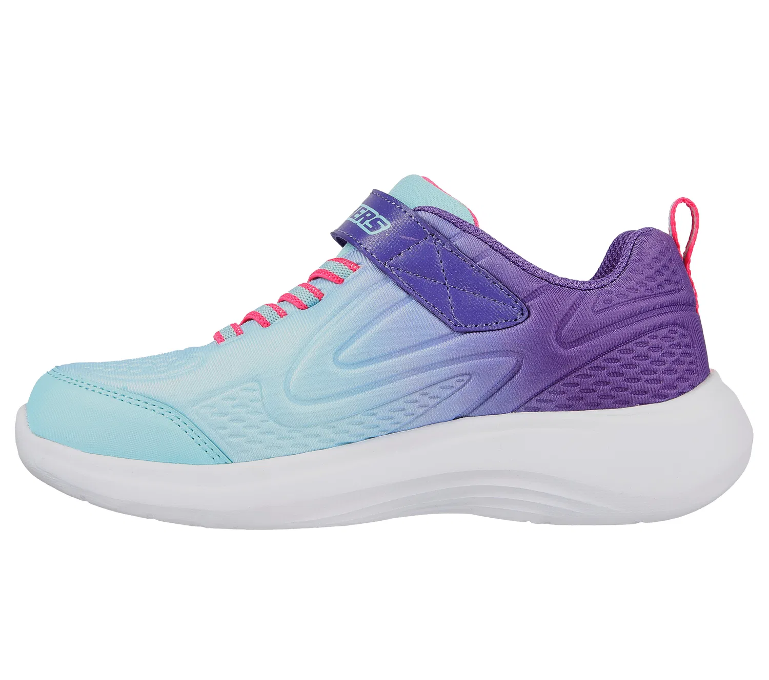 Детские легкие слипоны-кроссовки Sweet Swirl Skechers, Royal Purple / Turquoise — фото 4