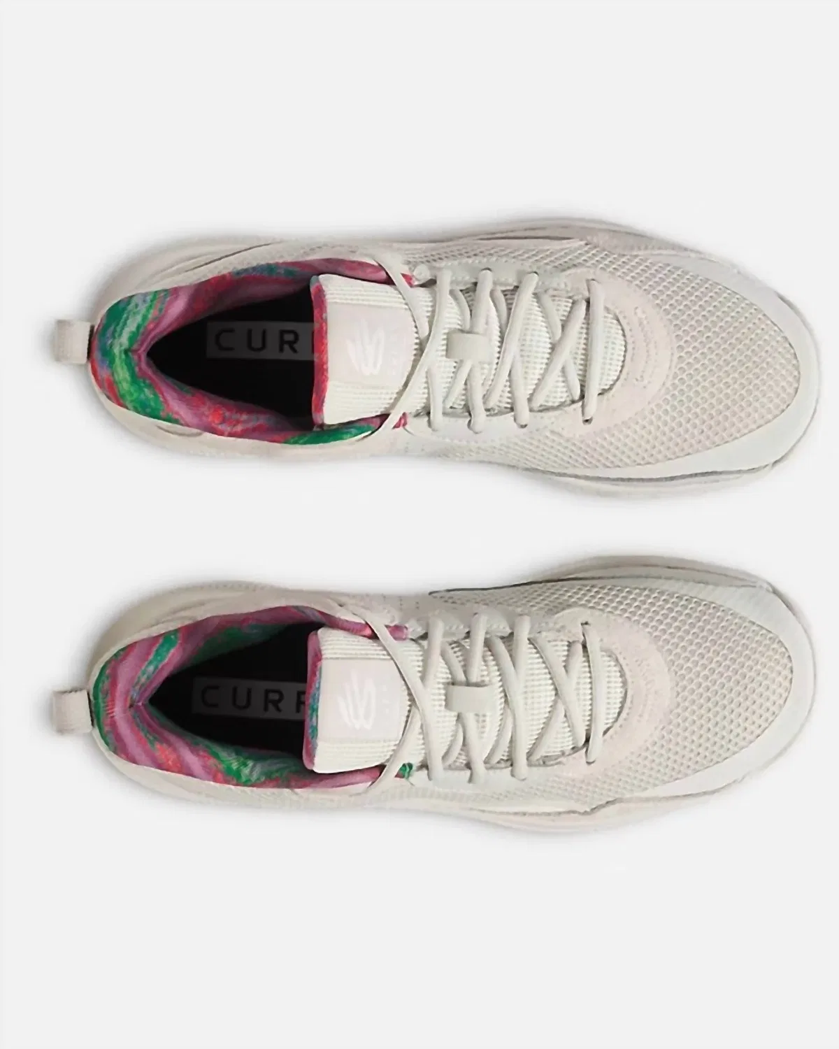 Детские кроссовки для мальчиков с замшевым верхом Curry Suede Under Armour, White Clay/Summer White — фото 3
