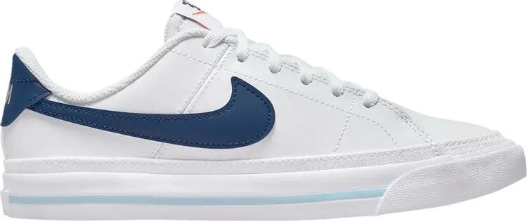 Кроссовки Nike Court Legacy GS 'White Mystic Navy', белый — фото 2