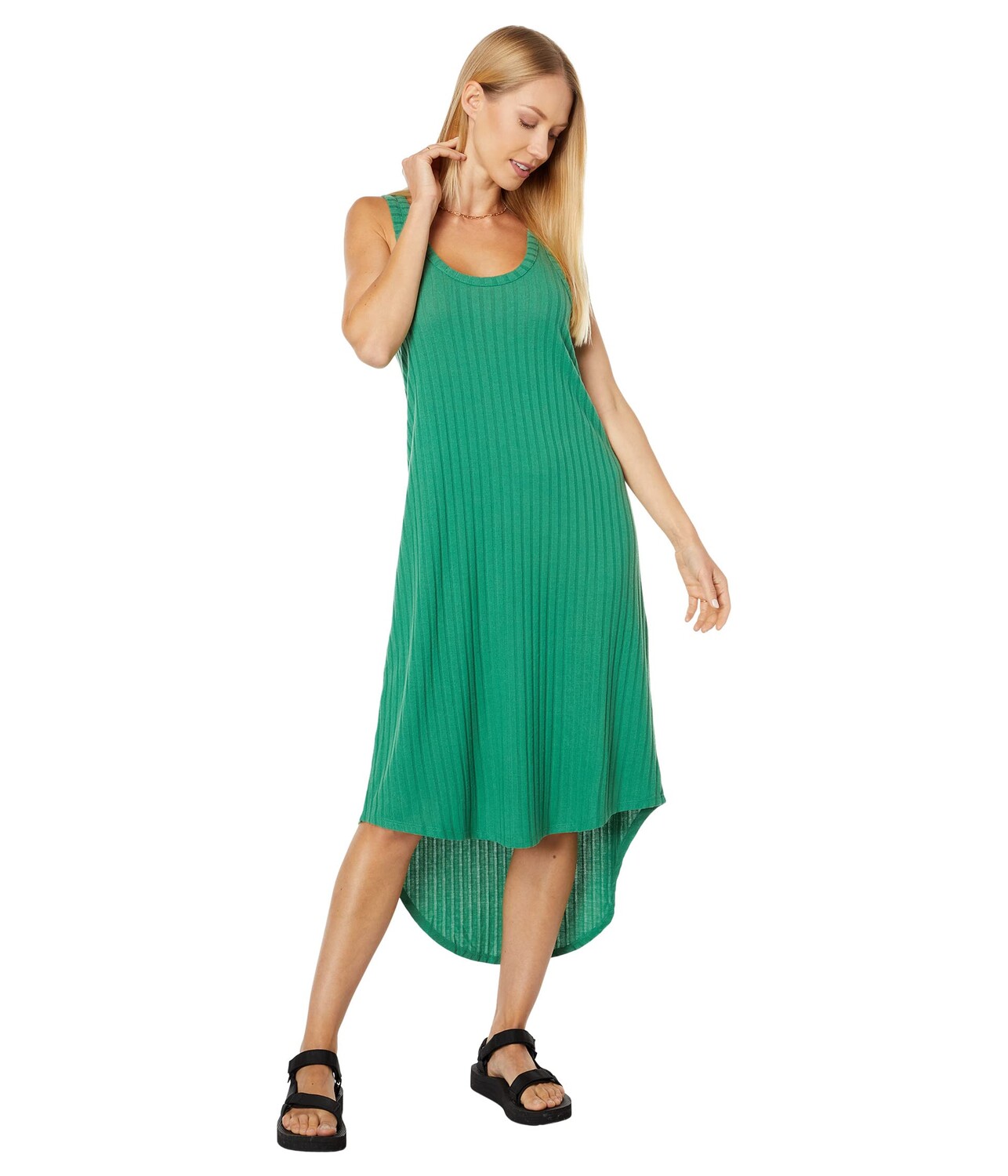 

Платье Chaser, Poor Boy Rib Shirttail Midi Dress