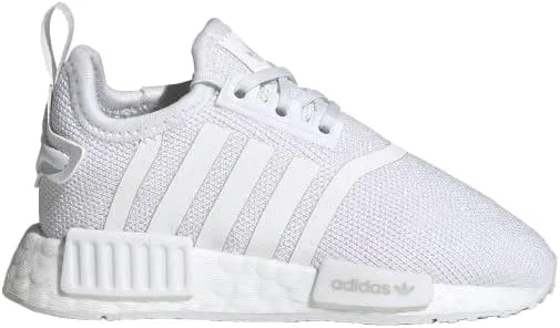 Детские кроссовки для мальчиков NMD_R1 Refined белые, White/White/Grey — фото 2