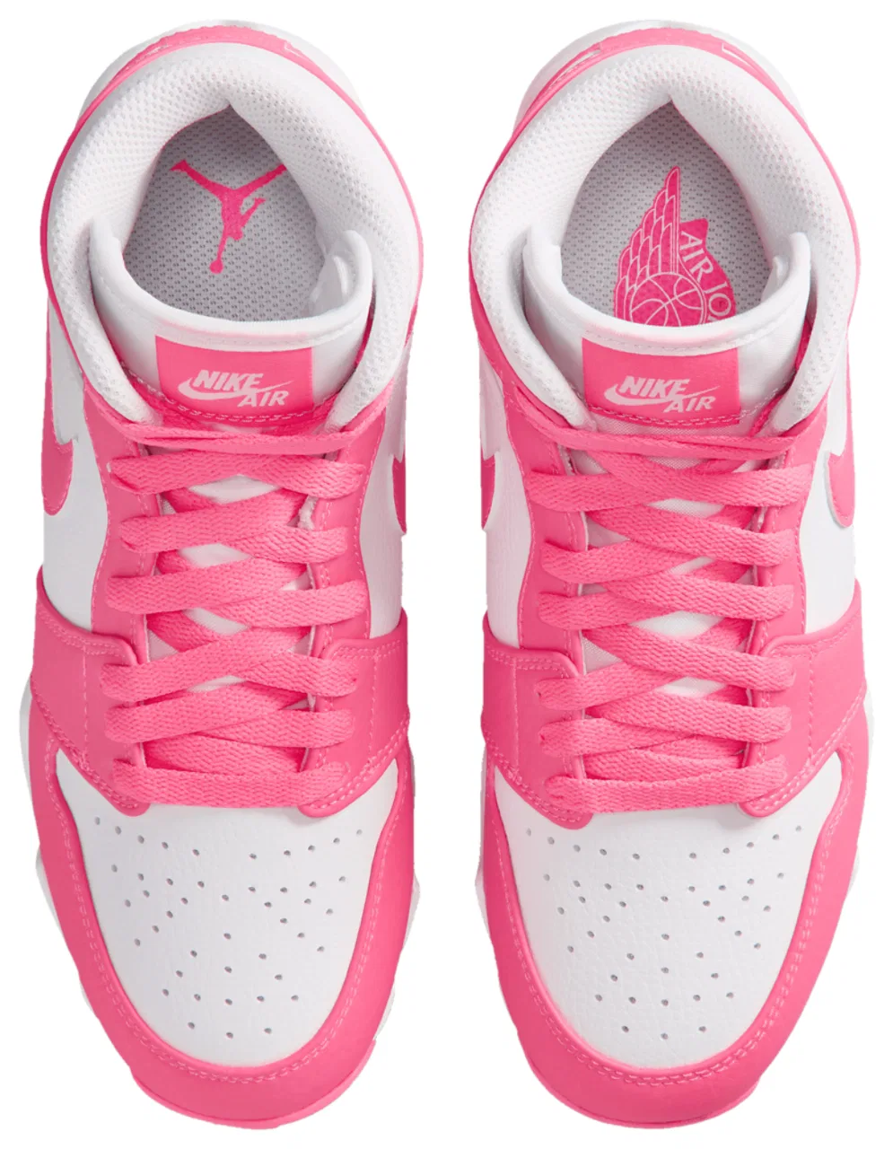 Бутсы для мальчиков AJ 1 Mid Jordan, цвет Digital Pink/White — фото 4