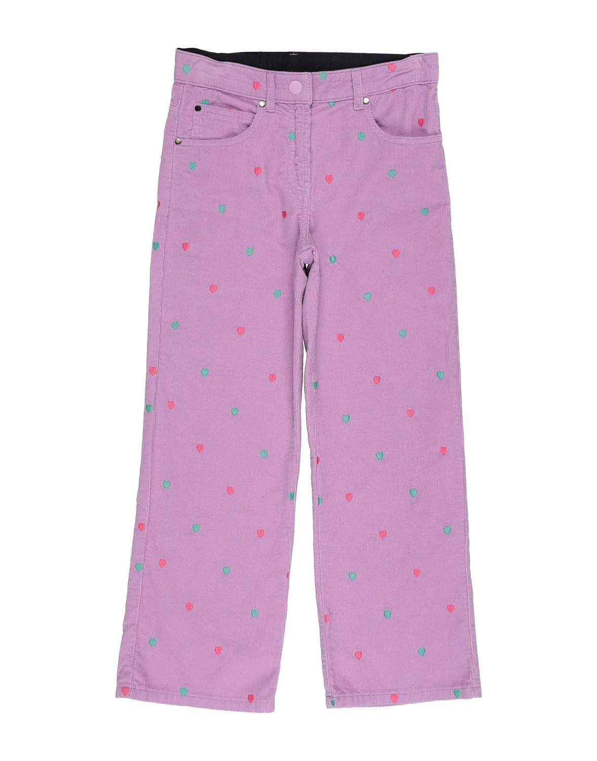 Детские брюки для девочек вельветовые с аппликацией Stella McCartney Kids, сиреневый