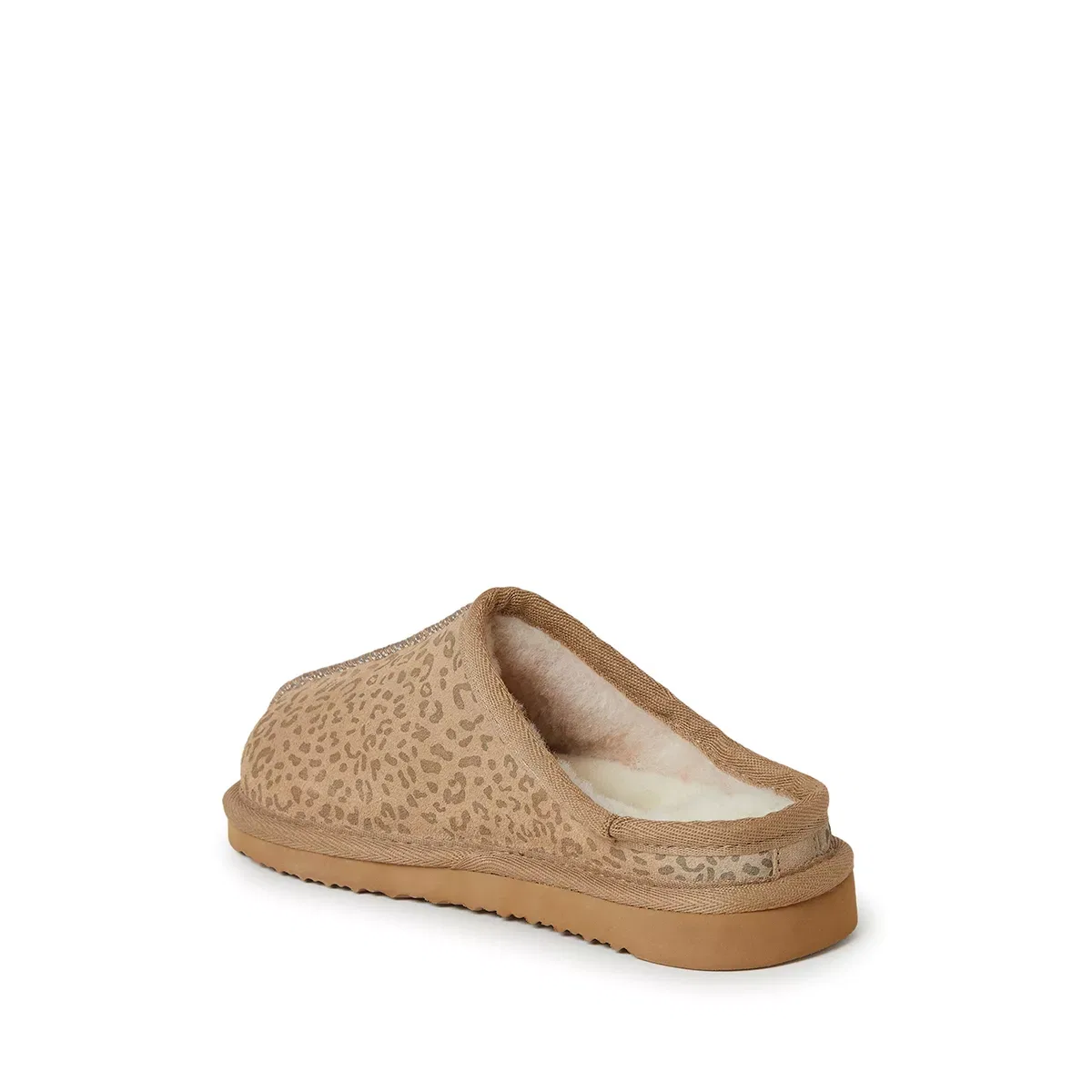 Детские тапочки-клоги из овчины Fireside Dempsey Dearfoams, Leopard — фото 3
