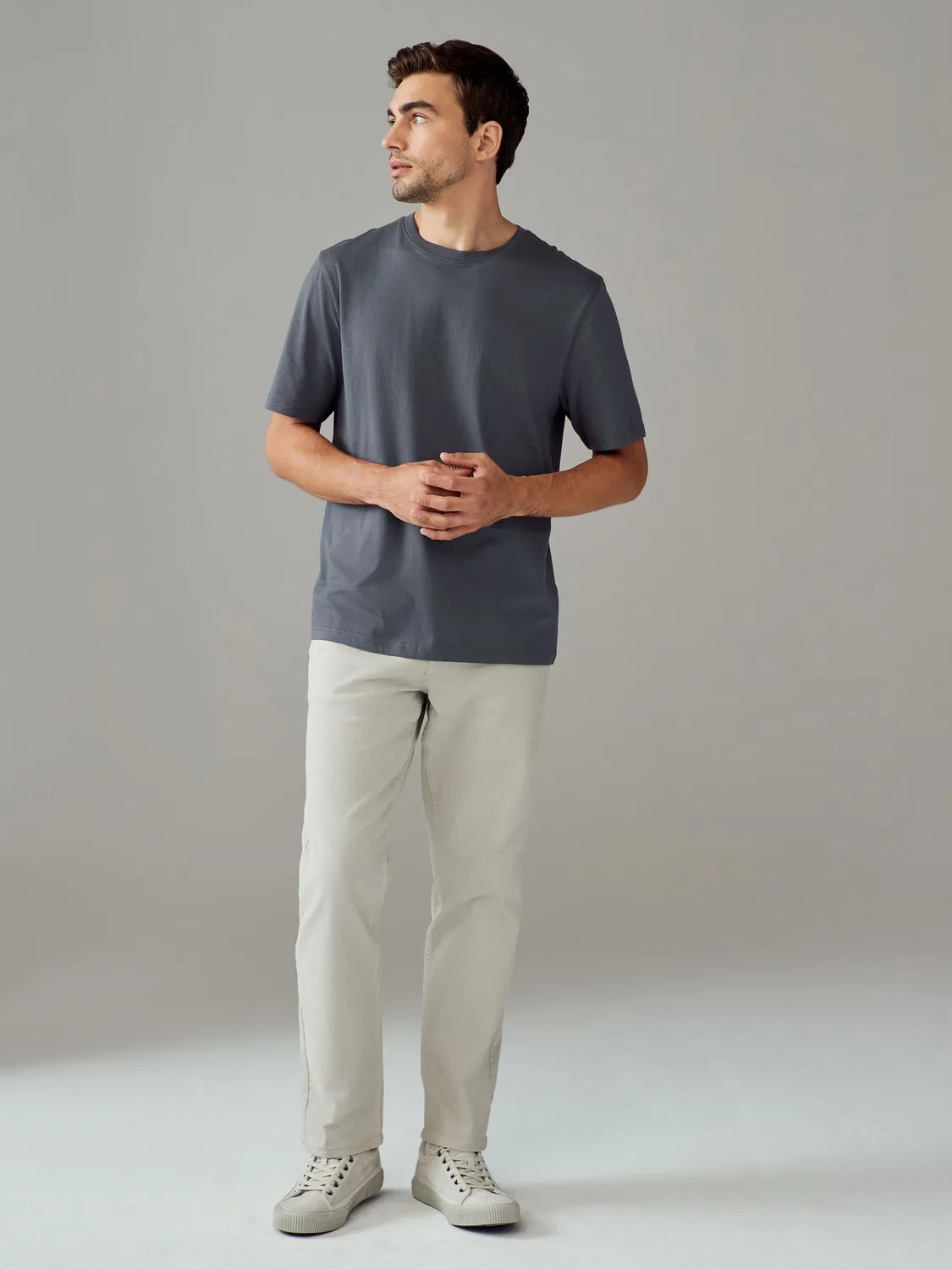 Футболка хлопковая Regular Fit Essential Next, Grey Slate — фото 2