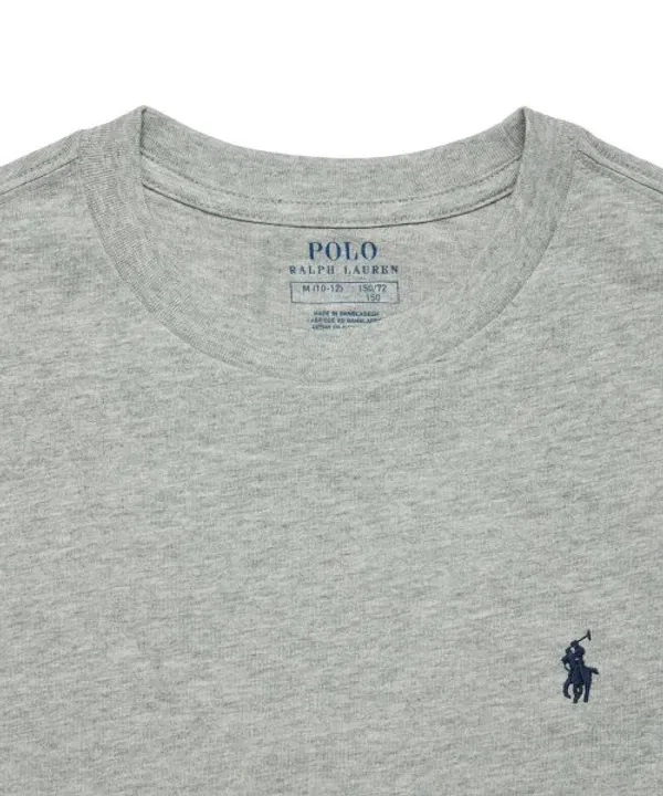 Футболка с коротким рукавом, круглая горловина, Polo Ralph Lauren Children, серый — фото 3