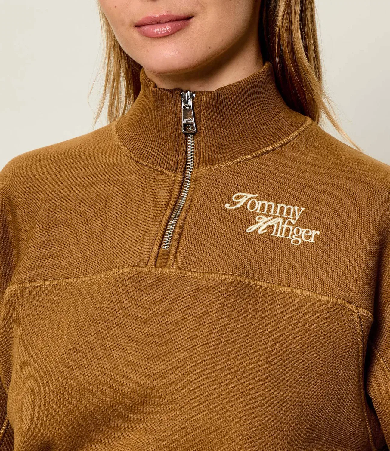 Худи с молнией Script Tommy Hilfiger, Marrone — фото 4
