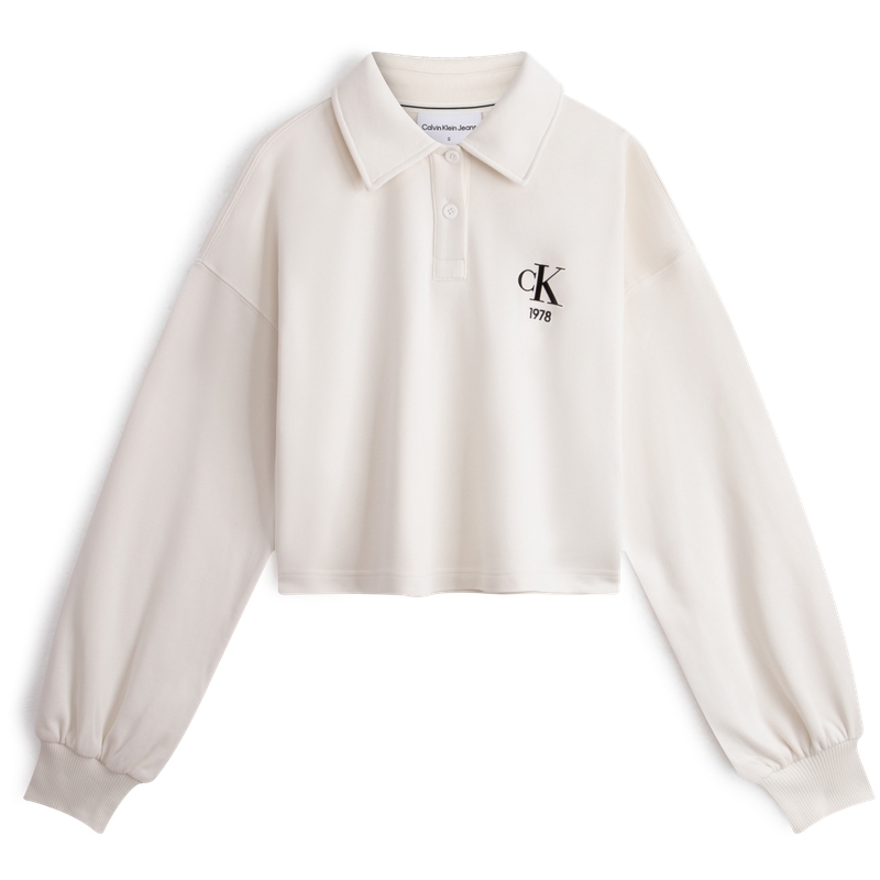 CALVIN KLEIN Свитер женский Cow Ivory, YBI-Ivory — фото 2