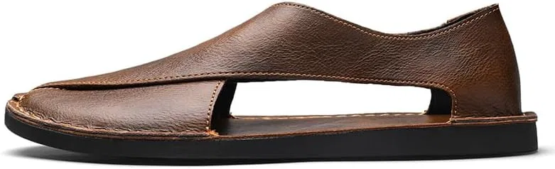 Мокасины кожаные Loafers, коричневый SLYHONG — фото 4