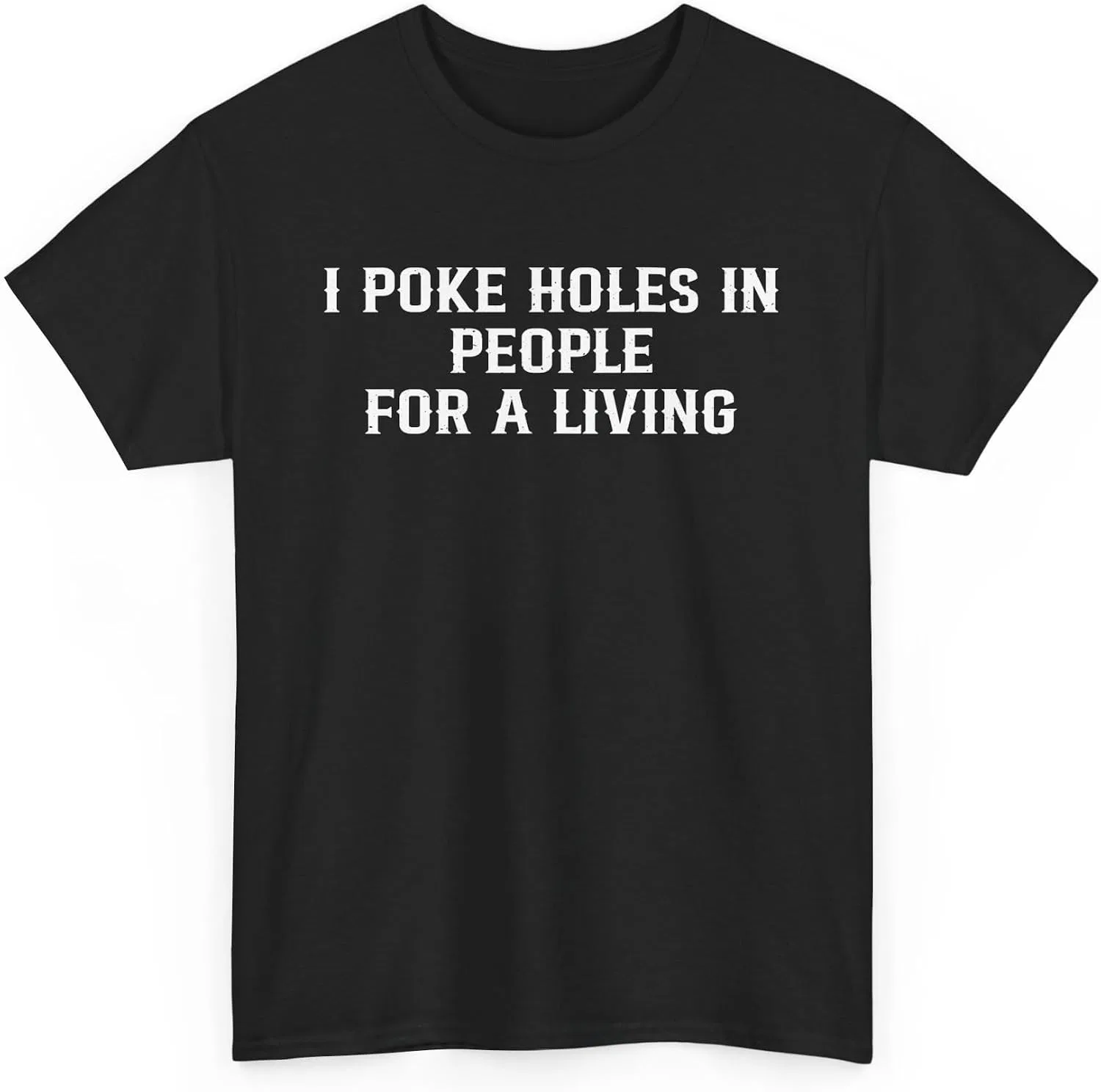 Футболка с принтом Poke Holes Gildan, Black