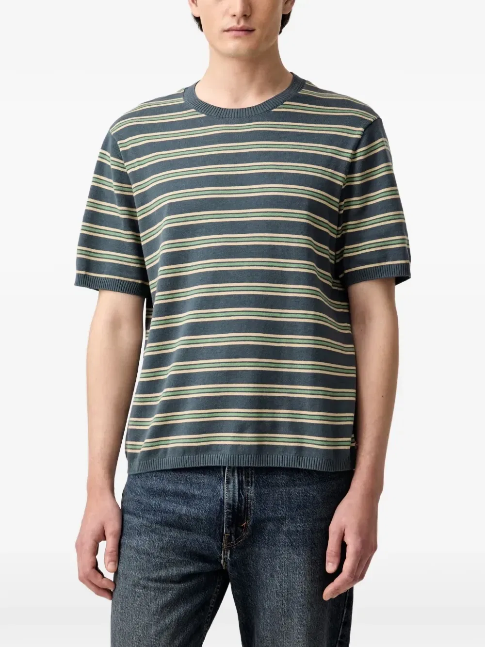 Вязаная футболка в полоску Levi's, синий