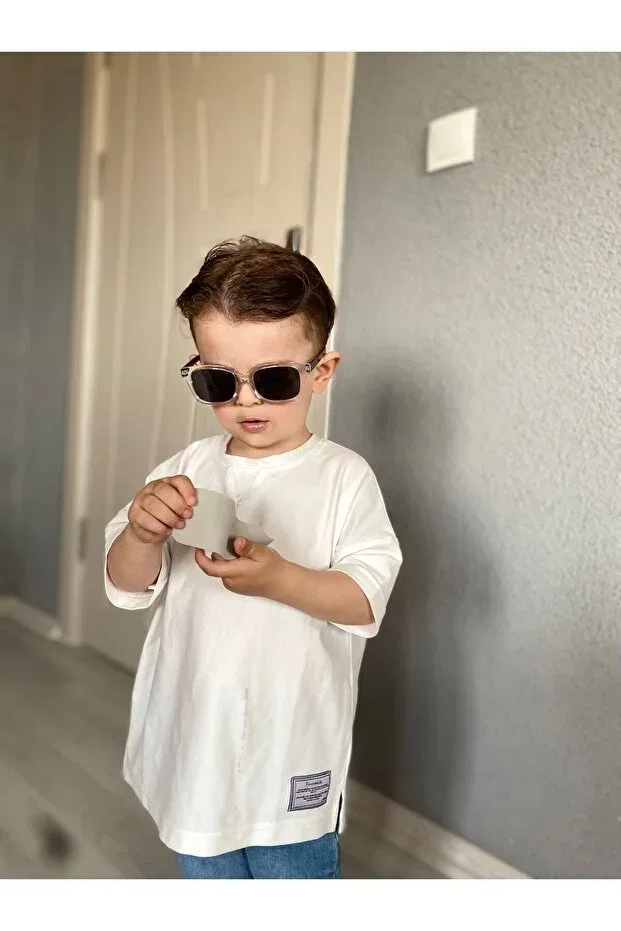 Детская футболка оверсайз с принтом Favorimkids, White