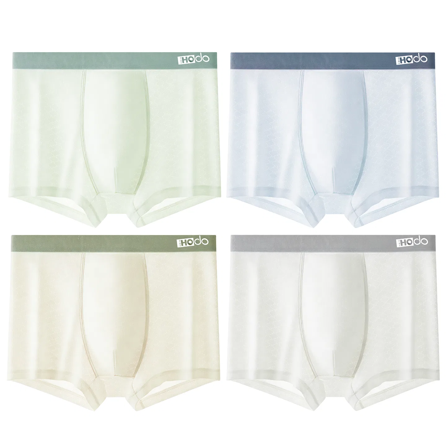 Детские трусы-боксеры для мальчиков с принтом Red bean, Light Ice Green + Light Ice Blue + Light Ice Gray + Champagne Skin