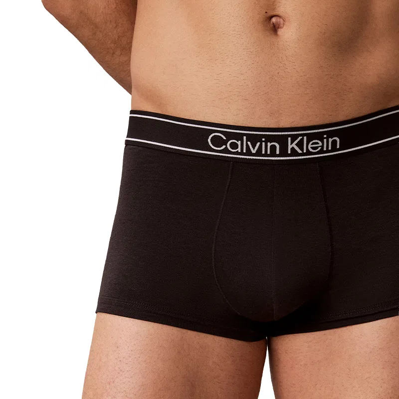 Мужские боксеры с трусами, комплект из 3 штук, Calvin Klein, Черный с зеленой/белой/синей отделкой — фото 4