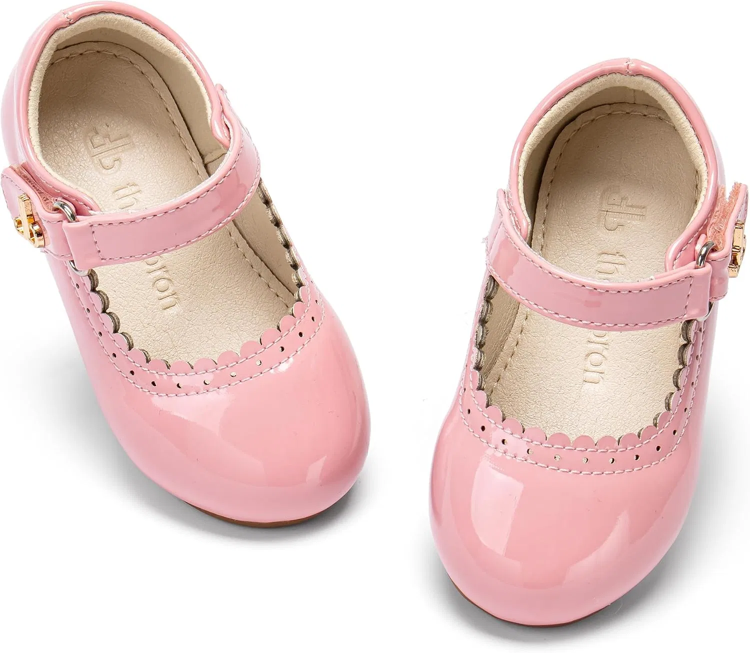 Детские туфли Мэри Джейн для девочек Retro Brogue Style THEE BRON, Buttery Blush